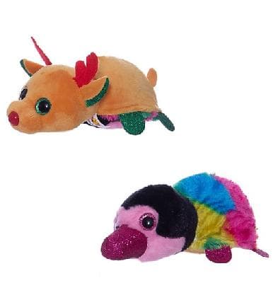 Игрушка мягкая Перевертыши Олень/Тукан, 16 см.