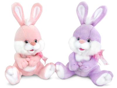 Заяц двухцветный музыкальный 21 см, звук «Я маленький зайчик»