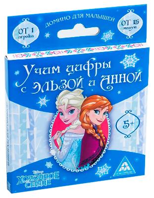 Домино детское "Учим цифры с Эльзой и Анной" от интернет-магазина Континент игрушек