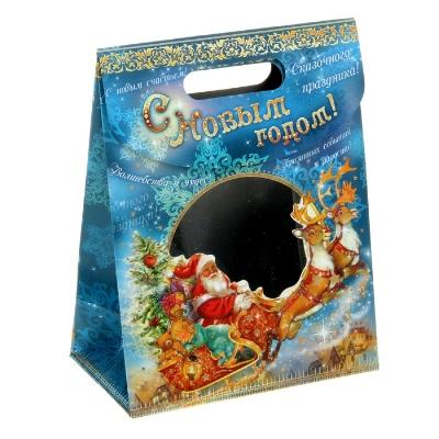 Пакет с клапаном "Новогодние сани" от интернет-магазина Континент игрушек