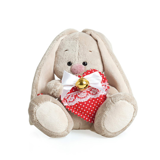 Зайка Ми с сердцем и бубенчиком 15 см от интернет-магазина Континент игрушек