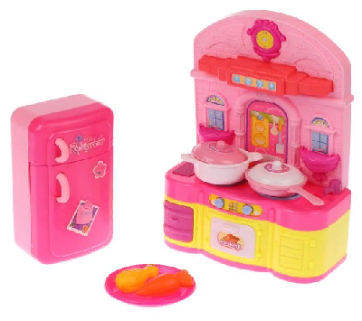 Игровой набор Кухня, свет, звук, в компл. 9 предм., бат.АА*2шт. не вх.в компл., кор. от интернет-магазина Континент игрушек