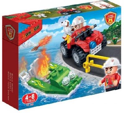 Конструктор Banbao (Банбао) "Пожарный джип", 62 детали от интернет-магазина Континент игрушек