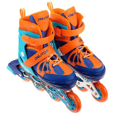 Роликовые коньки раздвижные, размер 30-33, колёса PU 64 мм, алюминиевая рама, ABEC 7 от интернет-магазина Континент игрушек