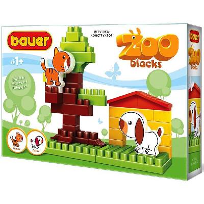 Конструктор Bauer Зооблокс "Щенок и котенок" от интернет-магазина Континент игрушек