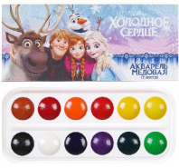 Акварель медовая 12 цветов Холодное сердце от интернет-магазина Континент игрушек