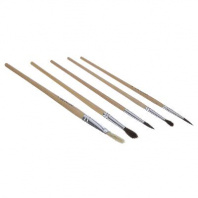 Концепт Набор кистей 5 шт: белка №1,3 волос пони № 2,4, щетина №6 от интернет-магазина Континент игрушек