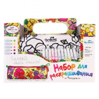 Чудо-Творчество. Пенал-тубус для раскрашивания, Совушка, Фиалки в ассортименте, с маркерами от интернет-магазина Континент игрушек