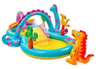 Игровой центр «Динозавр», с распылителем, 302 х 229 х 112 см, от 2 лет, 57135NP INTEX