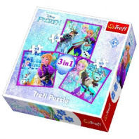 Пазл Trefl 3в1 Холодное сердце 34832 от интернет-магазина Континент игрушек