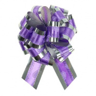 Бант-шар №3,2 серебро Воздушные сердца на фиолетовом 848863 от интернет-магазина Континент игрушек