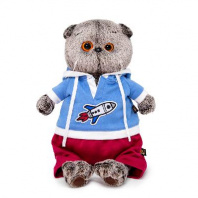 Кот Басик в футболке с ракетой 25 см мягкая игрушка от интернет-магазина Континент игрушек