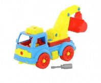 Конструктор-транспорт "Автомобиль-экскаватор" (в сеточке) от интернет-магазина Континент игрушек