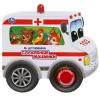 Книга с колесиками "Умка" Служебные машинки. М. Дружинина.1 кнопка 3 песни. от интернет-магазина Континент игрушек