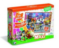 Пазл 35эл maxi 44 Котенка Музыкальная группа + наклейки от интернет-магазина Континент игрушек