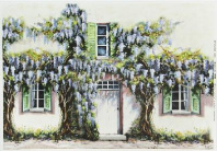 Декупажная карта "Виноградный домик" плотность 45г/м2  формат А4 от интернет-магазина Континент игрушек