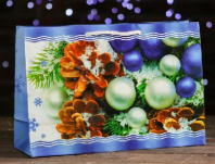 Пакет подарочный "Украшения к празднику", 24,5 х 36 х 12 см от интернет-магазина Континент игрушек