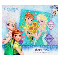 Фреска "Анна и Эльза" Холодное сердце +  9 цветов песка по 4 грамма, стек, блестки 2 гр    1598833 от интернет-магазина Континент игрушек