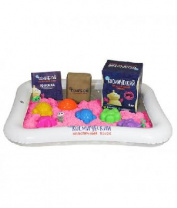 Песок космический Песочница+Формочки Розовый 1 кг(коробка) от интернет-магазина Континент игрушек