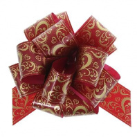 Бант-шар №5 "Золотое сердце" на бордовом 894843 от интернет-магазина Континент игрушек