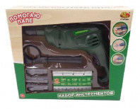 Помогаю Папе. Набор инструментов, эл/мех, в наборе 5 предметов, в коробке, 26x6x23 см от интернет-магазина Континент игрушек