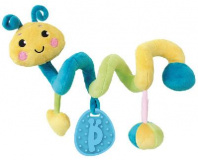 Растяжка на кроватку с силиконовым прорезывателем, погремушкой и пищалкой "Бабочка Санни"