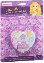 Набор детской декорат. косметики Bondibon Eva Moda, CRD 17,2х23 см, сердечко с помадой (0,8г), теням от интернет-магазина Континент игрушек