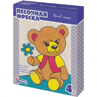 Набор для творчества. Песочная фреска "Милый мишка" (рамка из картона) от интернет-магазина Континент игрушек