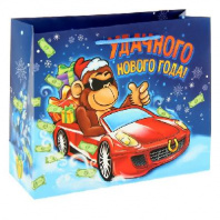 Пакет "Обезьянка в тачке", 40х31 см от интернет-магазина Континент игрушек