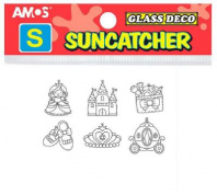 Витражи-мини 6шт, Набор 10: Принцесса, замок, карета, корона, туфельки, косметичка от интернет-магазина Континент игрушек