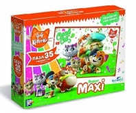 Пазл 35эл maxi 44 Котенка Крутые котята + наклейки от интернет-магазина Континент игрушек