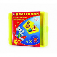 Пластилин Классика в пластмассовом контейнере 10 цветов от интернет-магазина Континент игрушек