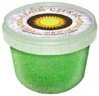 Слайм "СТЕКЛО" с зелеными неоновыми блестками 100 гр в банке, арт. 1264 от интернет-магазина Континент игрушек
