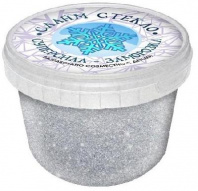 Слайм "СТЕКЛО" с серебряными блестками 100 гр в банке, арт. 1082 от интернет-магазина Континент игрушек
