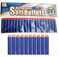 Мягкие пули, 20 штук, 28x1.5x14.5 см от интернет-магазина Континент игрушек