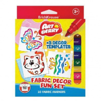 Флом-ры д\ткани 10цв+3 трафарета от интернет-магазина Континент игрушек