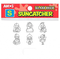 Витражи-мини 6шт, Набор 16: Русалочка, Белоснежка, Золушка, Принцесса, Красная шапочка, Дюймовочка от интернет-магазина Континент игрушек