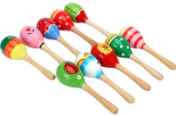 Маракас, дерево, 20 см, 10 цветов от интернет-магазина Континент игрушек