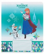 Тетрадь 12 листов в линейку «Холодное сердце DISNEY», обложка мелованный картон, фольга, МИКС от интернет-магазина Континент игрушек