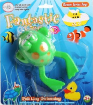 Игрушка для ванной заводная "Лягушка" 14x18,5x5см