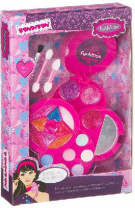 Набор детской декор. косметики Bondibon Eva Moda, BOX 24,5*16,5*3,5 см; косметичка круглая с зеркаль от интернет-магазина Континент игрушек