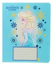 Тетрадь 18 листов в клетку «Холодное сердце DISNEY», обложка мелованный картон, МИКС от интернет-магазина Континент игрушек
