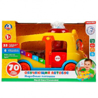 Обучающий автобус 6 песен на стихи М.Дружининой, названия и голоса животных Умка в кор.12шт