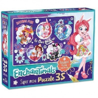 Пазл 35 Макси Энчантималс Любимые герои (глиттерный маркер в подарок) от интернет-магазина Континент игрушек