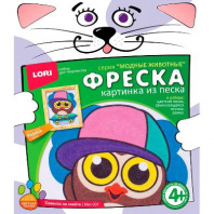 Фреска. Картина из песка "Совенок на скейте" от интернет-магазина Континент игрушек