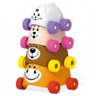 Пирамидка "Зверята-акробаты" от интернет-магазина Континент игрушек