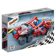 Конструктор Гоночная машина (красная),  128 деталей, 23х15х5см от интернет-магазина Континент игрушек