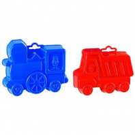 Формочки самосвал+паровоз 2шт 13,5х10,5х6 см. от интернет-магазина Континент игрушек