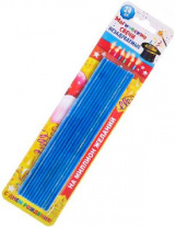 Свечи незадуваемые "Синие", 17 см 24 шт   2842406 от интернет-магазина Континент игрушек